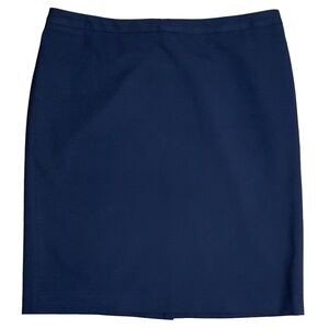 LOFT Women’s Pencil Skirt  Back Slit  Business Career Work Navy Blue‎ Sz 8